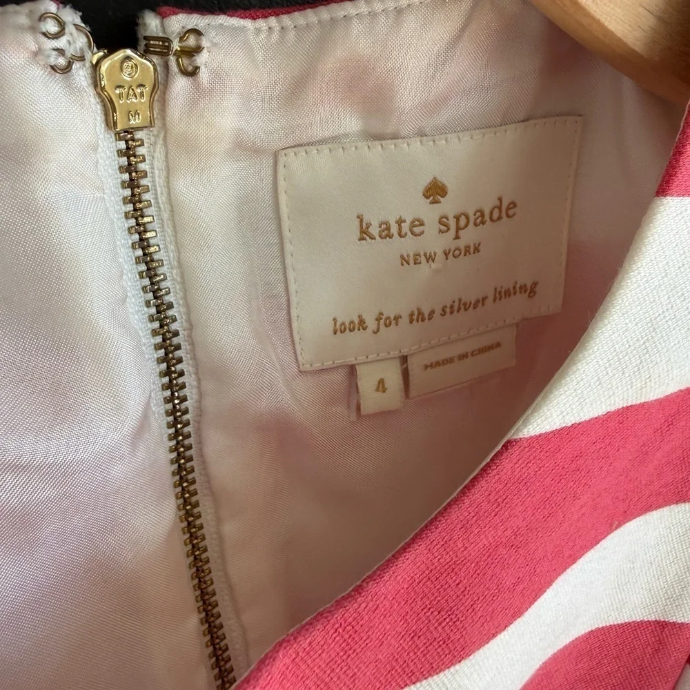 Kate Spade Pink and White Striped Sleeveless Dress • 4